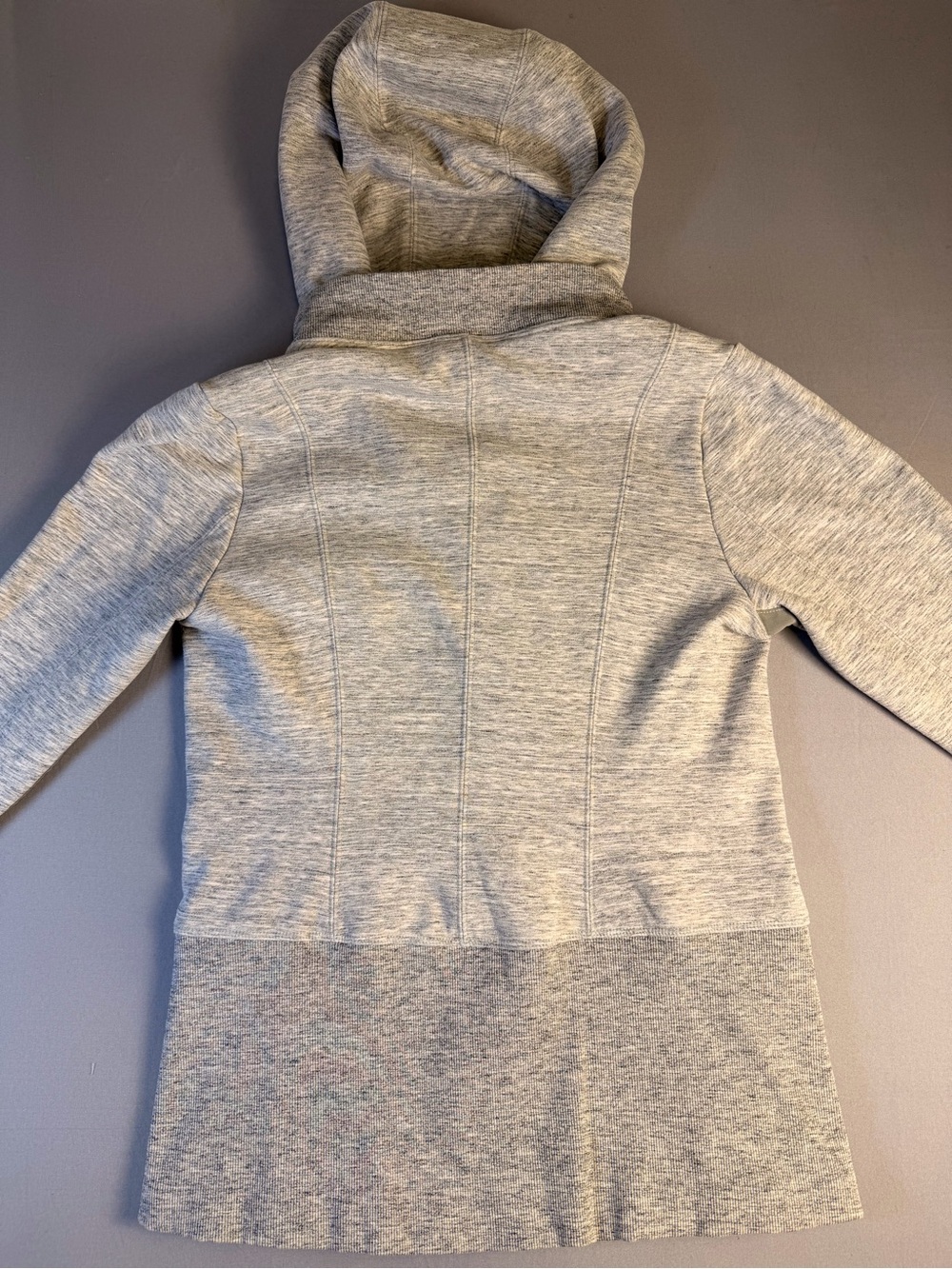 Athleta Women’s Heather Gray Victory Hoody Fitted Zip Jacket Size Small - Picture 11 of 12